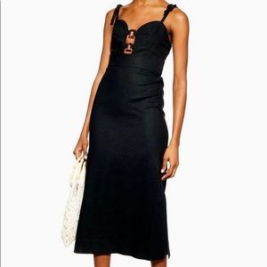 Black Linen Topshop Dress